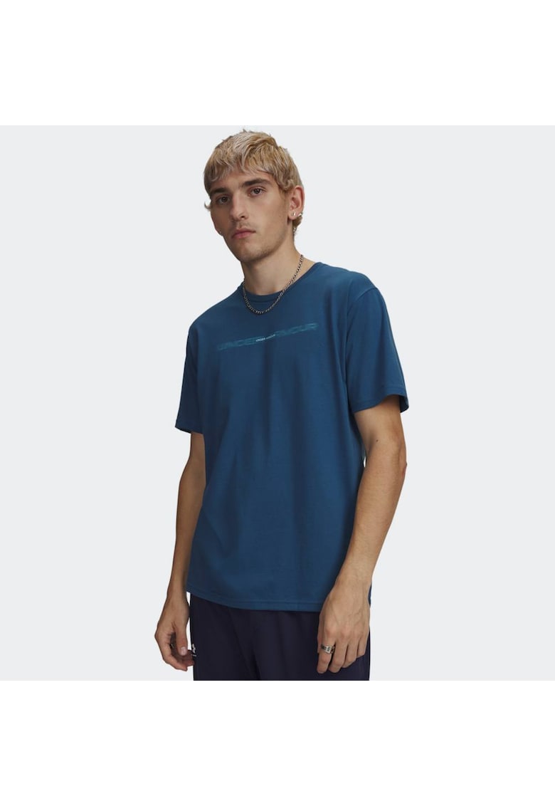 Tricou sport barbati bumbac/poliester - albastru