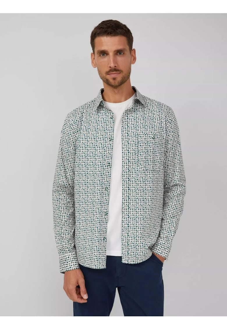 Cămașă bărbați - Slim fit - imprimeu cu puncte - gri - Gri