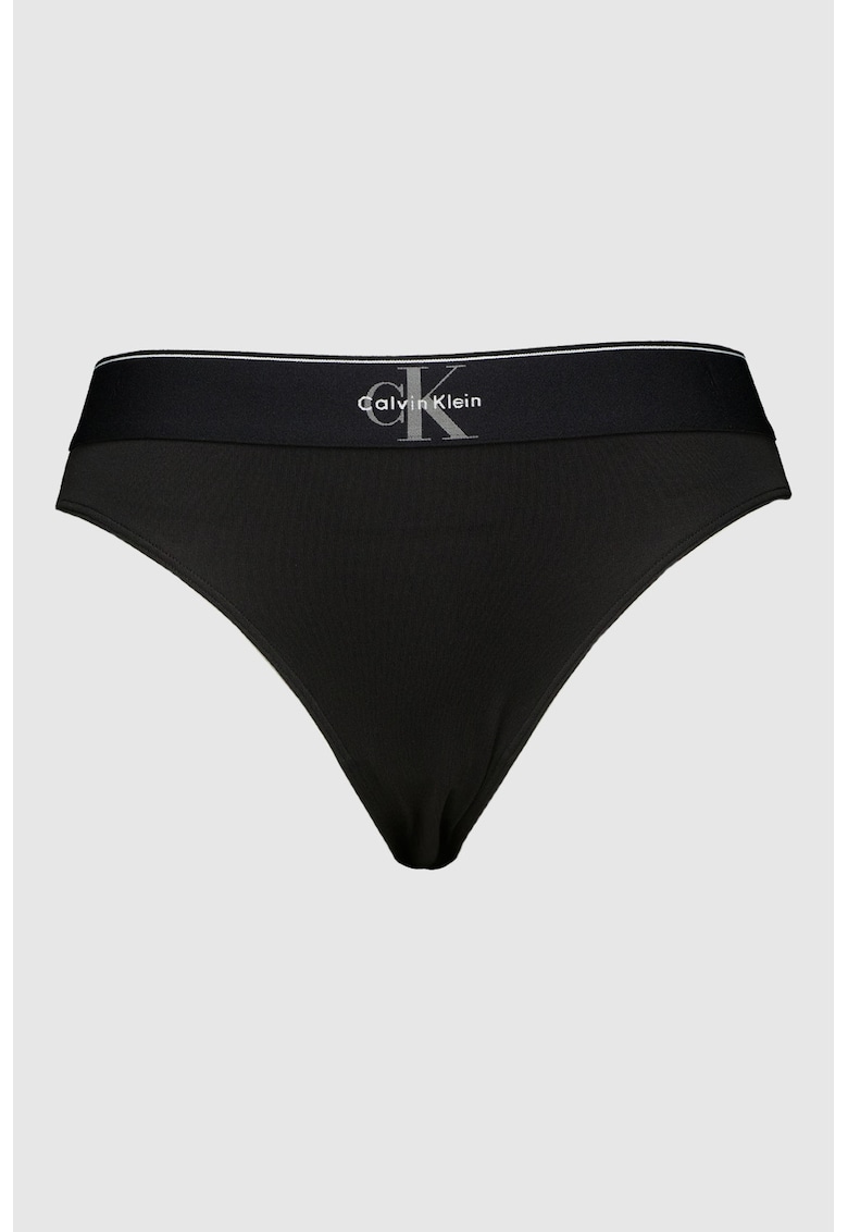 Chiloti cu banda logo in talie - Negru