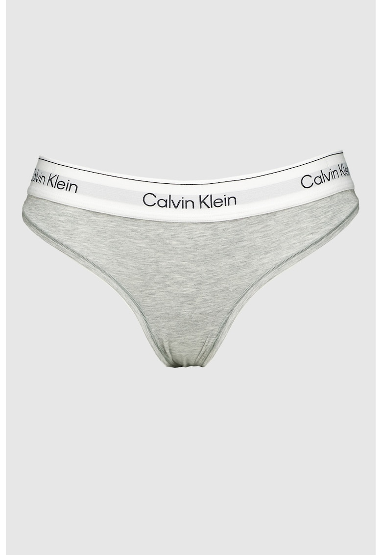 Chiloti tanga din amestec de modal - Gri deschis