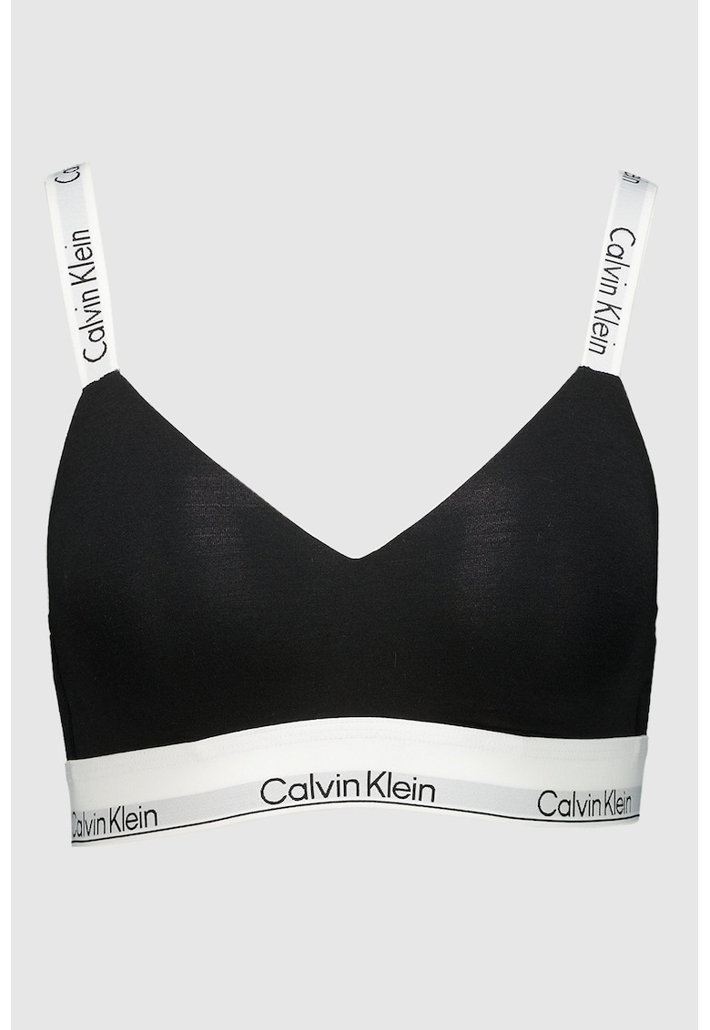 Sutien din amestec de bumbac cu acoperire completa - Alb/Negru