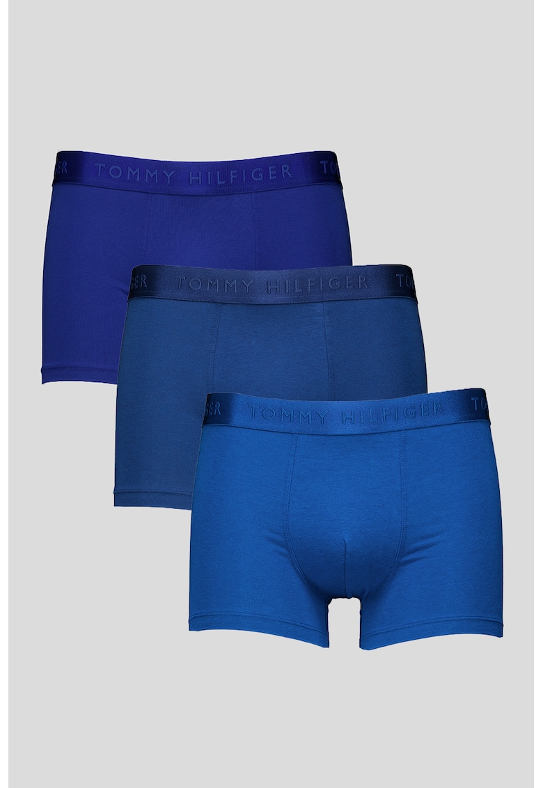 Set de boxeri din amestec de modal cu banda logo in talie - 3 perechi - Albastru royal/Albastru indigo/Bleumarin