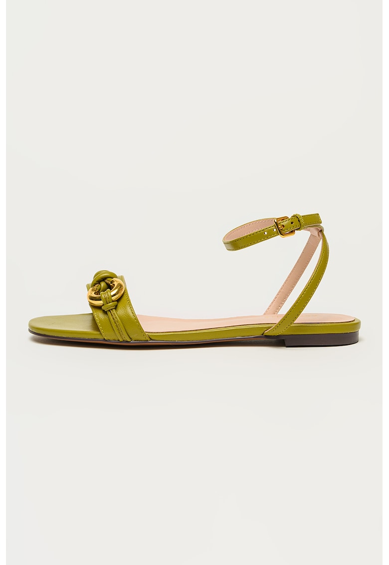 Sandale din piele Finn - Verde masliniu
