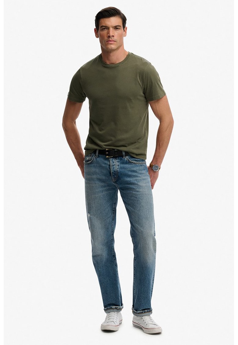 Tricou din bumbac cu model uni - Kaki