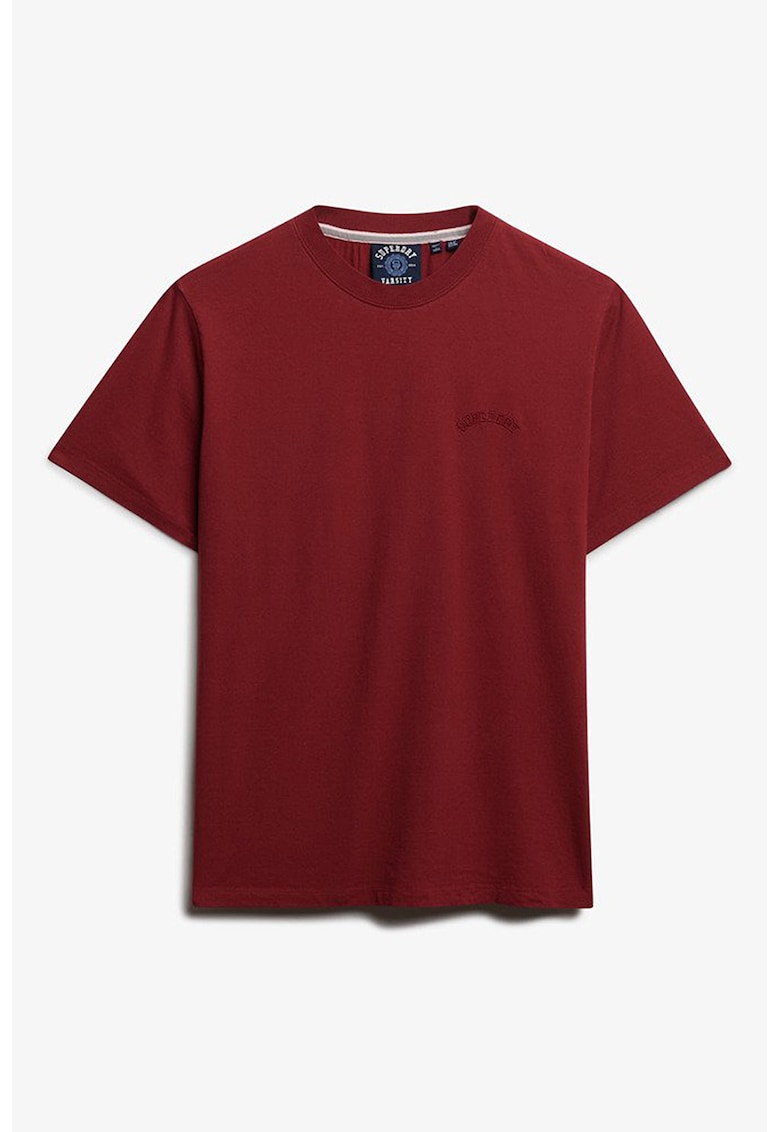 Tricou supradimensionat din bumbac - Rosu inchis