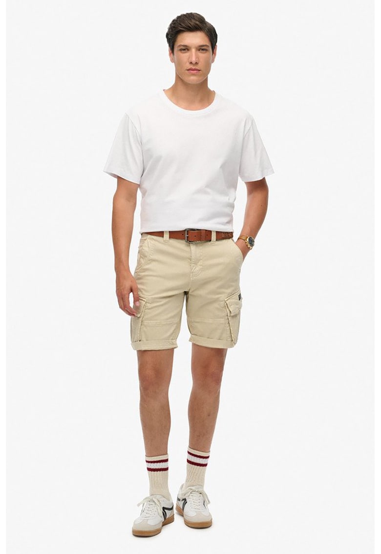 Pantaloni scurti cu buzunare - Maro nisip