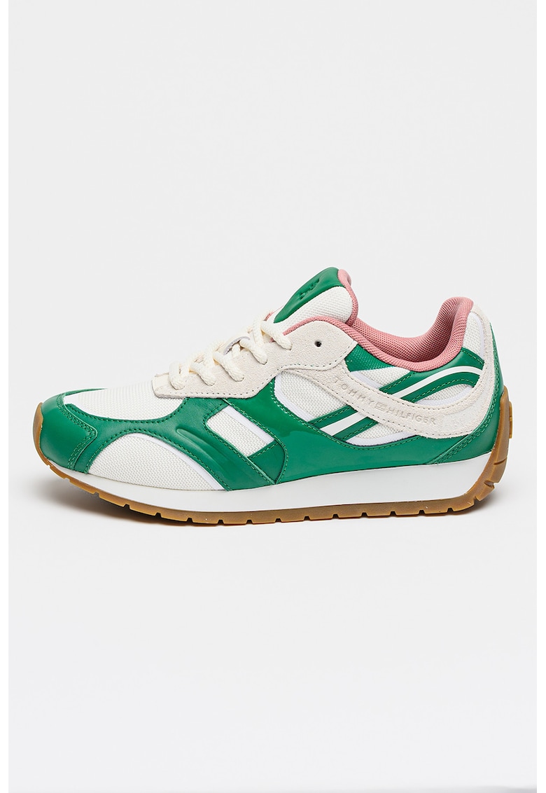 Pantofi sport Modern Runner Mix de piele - Verde/Alb optic/Caramel