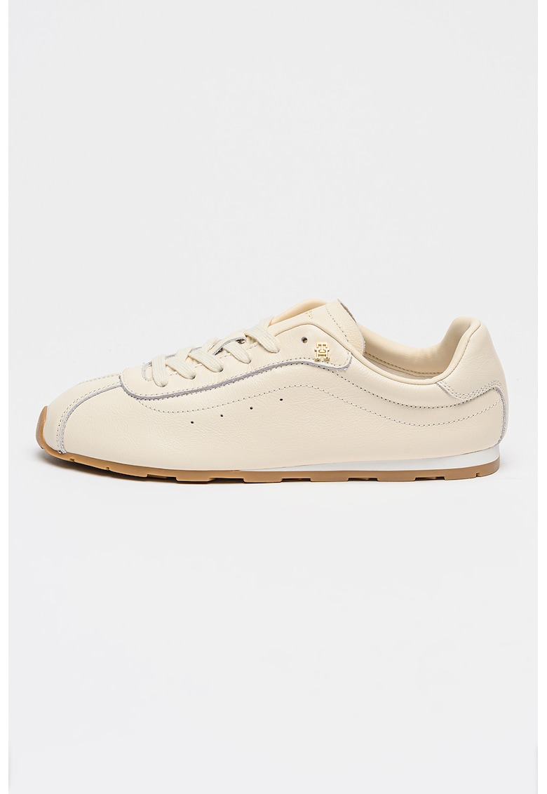 Pantofi sport Runner low-cut de piele - Caramel/Bej deschis