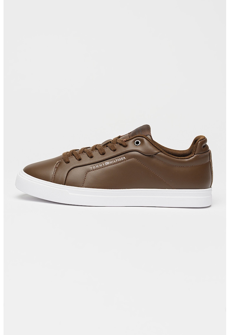 Pantofi sport Icou Court de piele - Maro inchis/Alb optic