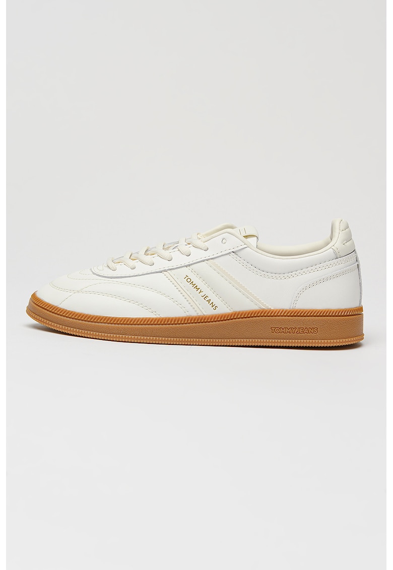Pantofi sport de piele The Greenwich - Caramel/Alb murdar