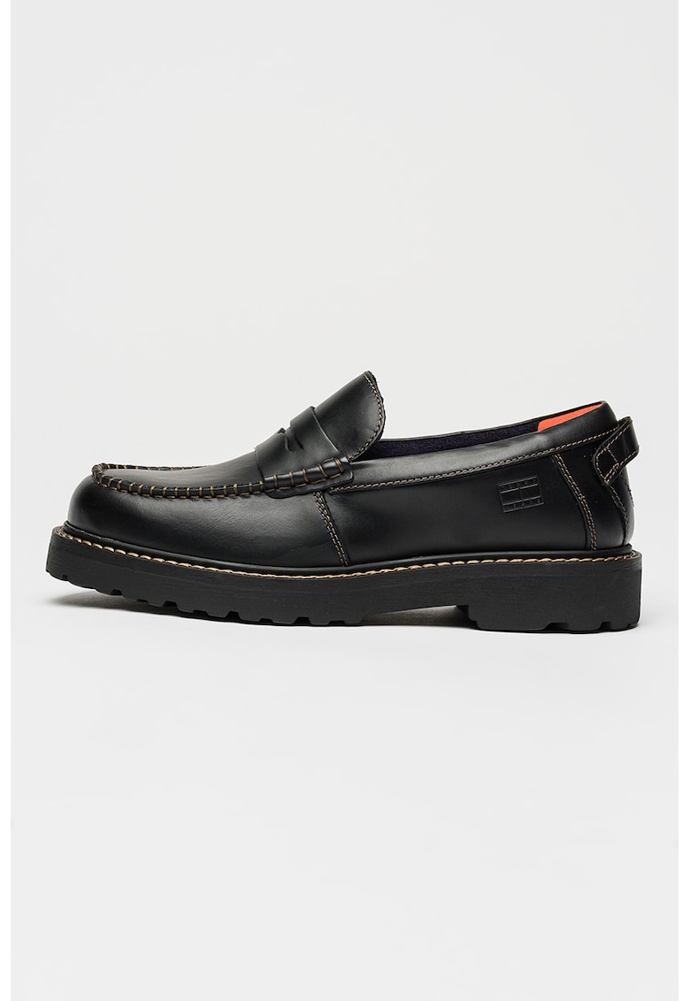 Tommy Hilfiger - Pantofi loafer de piele Archive - Negru