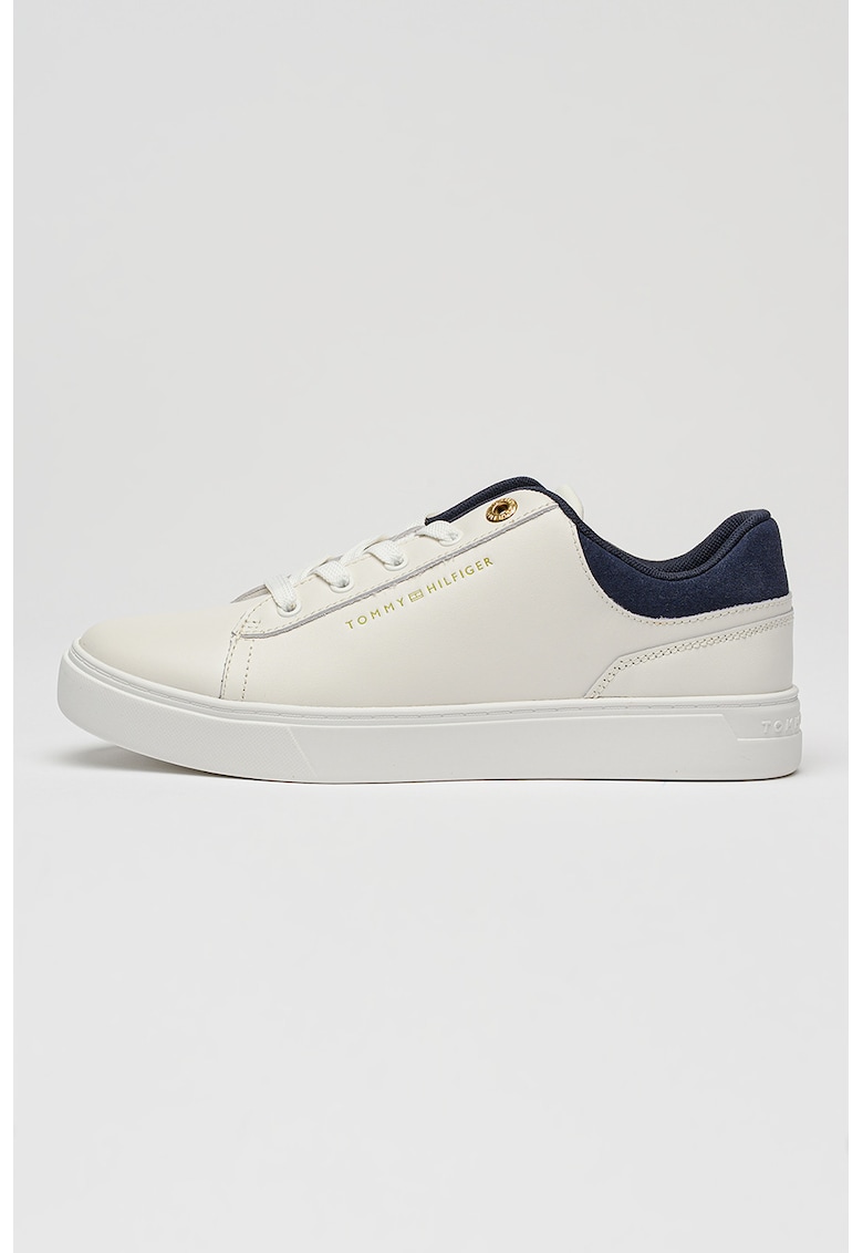 Pantofi sport Cupsole de piele cu sireturi - Verde pal/Alb optic/Alb murdar