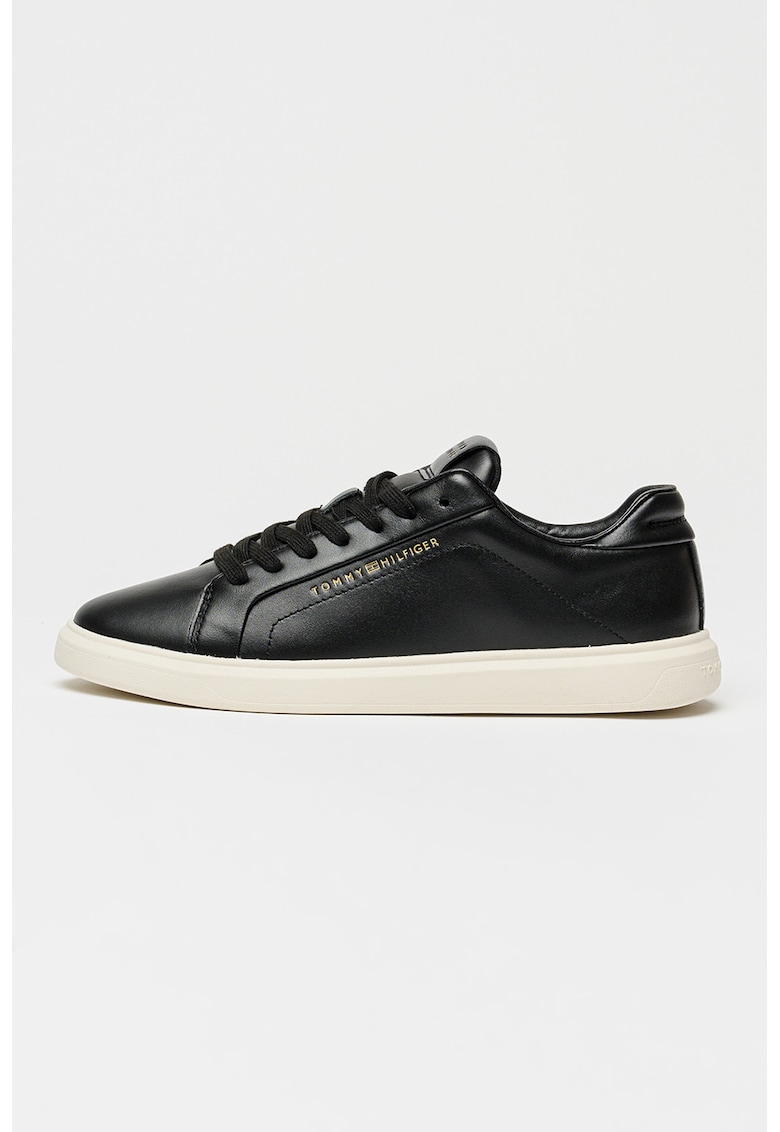 Pantofi sport Icon low-cut de piele - Negru/Alb murdar