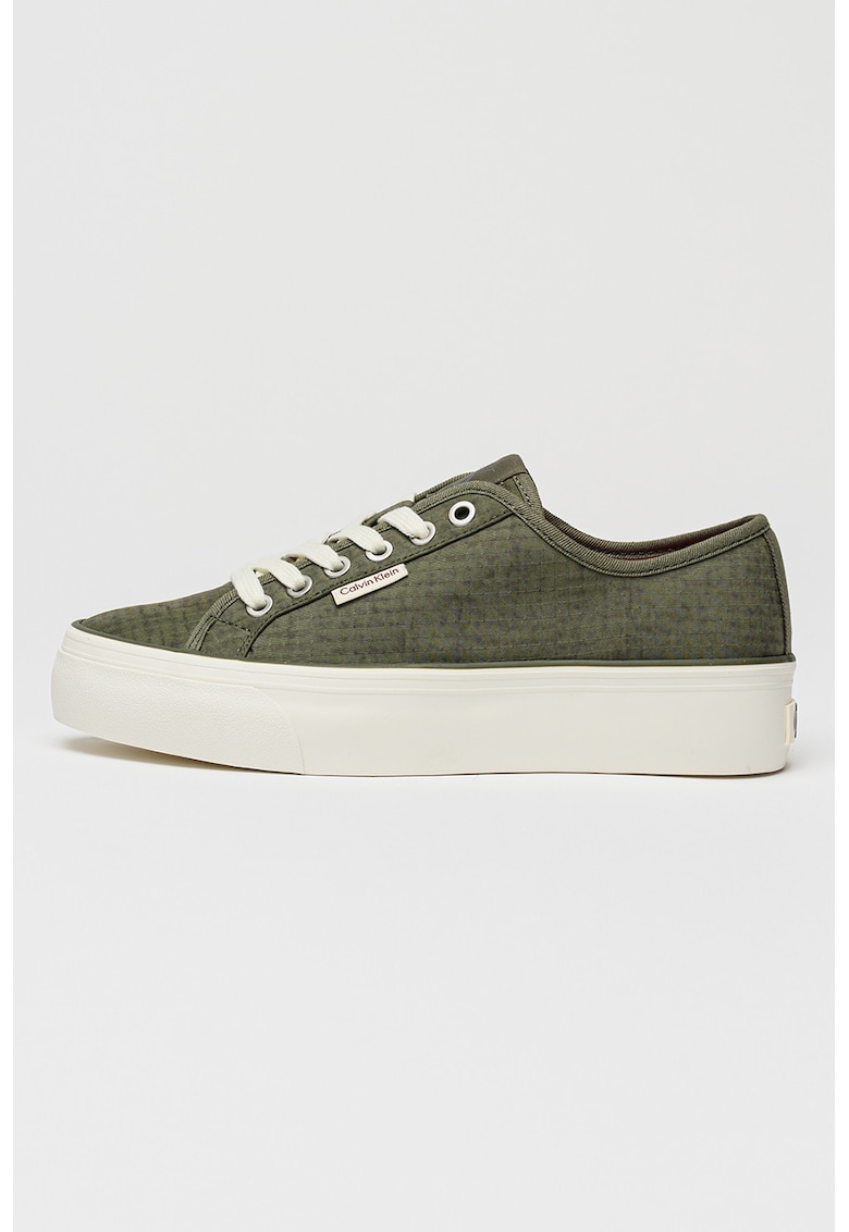 Pantofi sport textili flatform - Crem