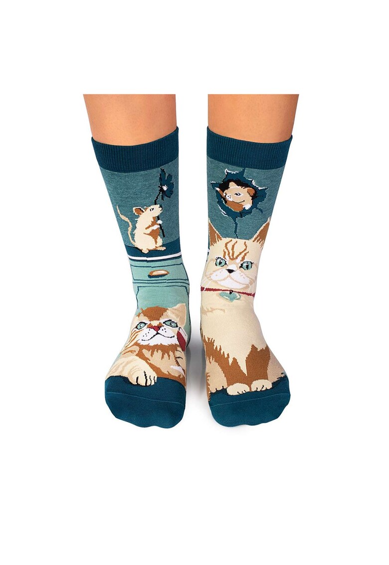 Sosete din bumbac Arty Socks Pisici si Soareci - 43-46 - Multicolor