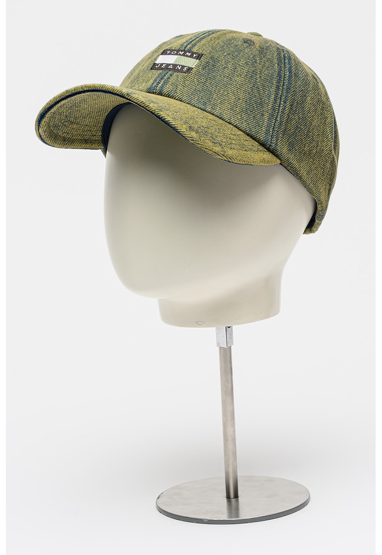 Sapca din denim cu logo Heritage - Verde masliniu