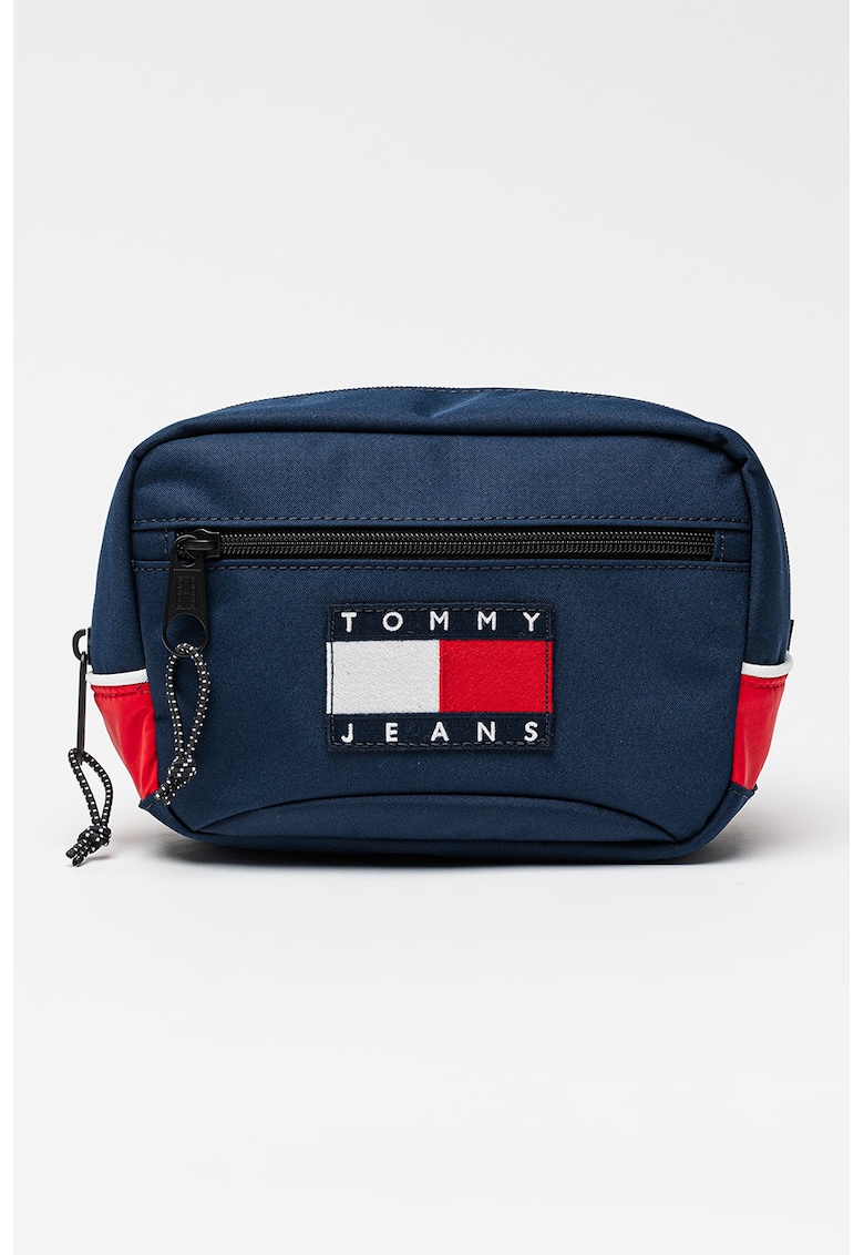 Borseta cu logo Archive - Rosu/Bleumarin