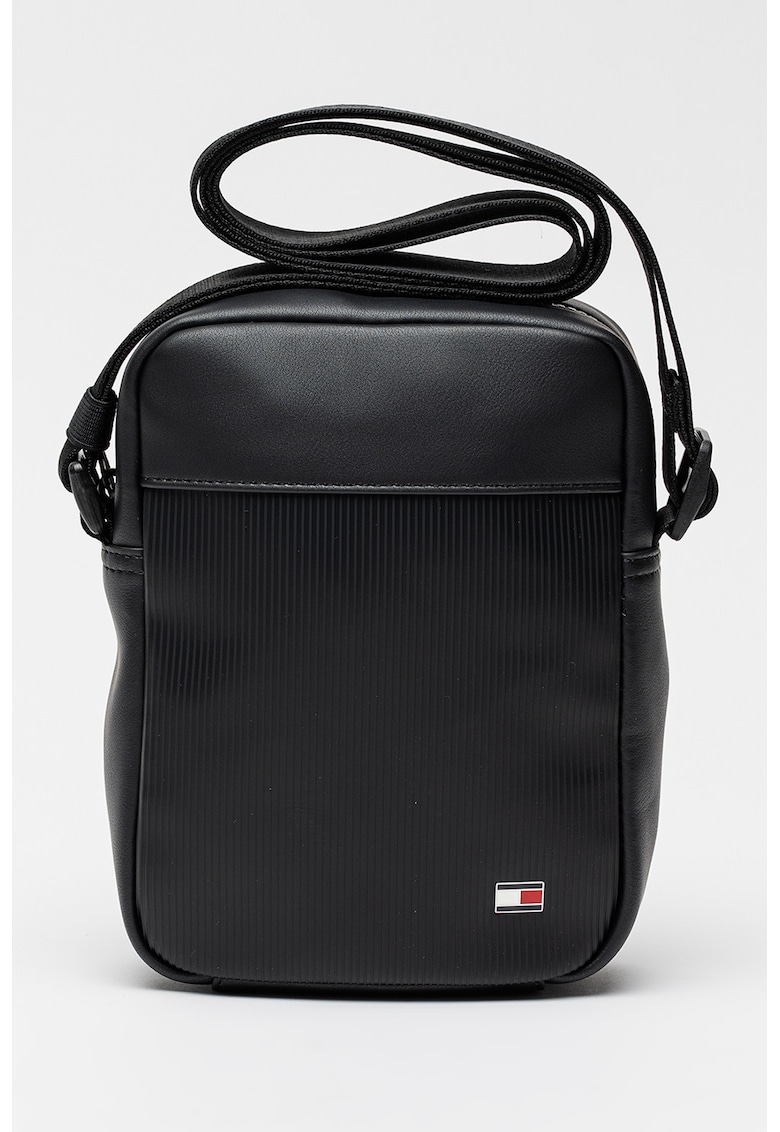 Geanta crossbody de piele ecologica Flag Mini - Negru