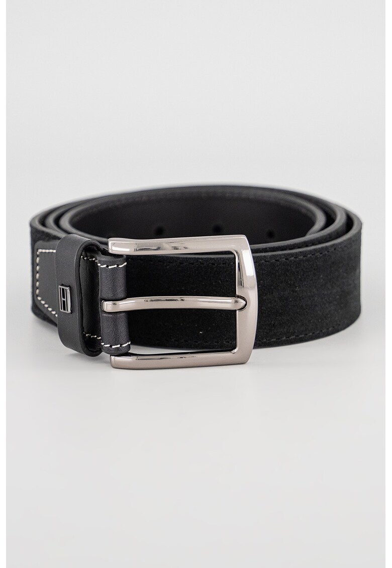 Curea de piele intoarsa Denton - Negru