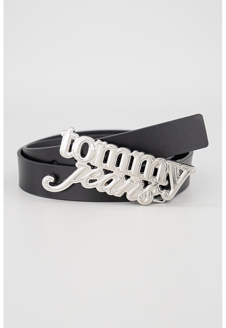 Curea de piele Script - Negru