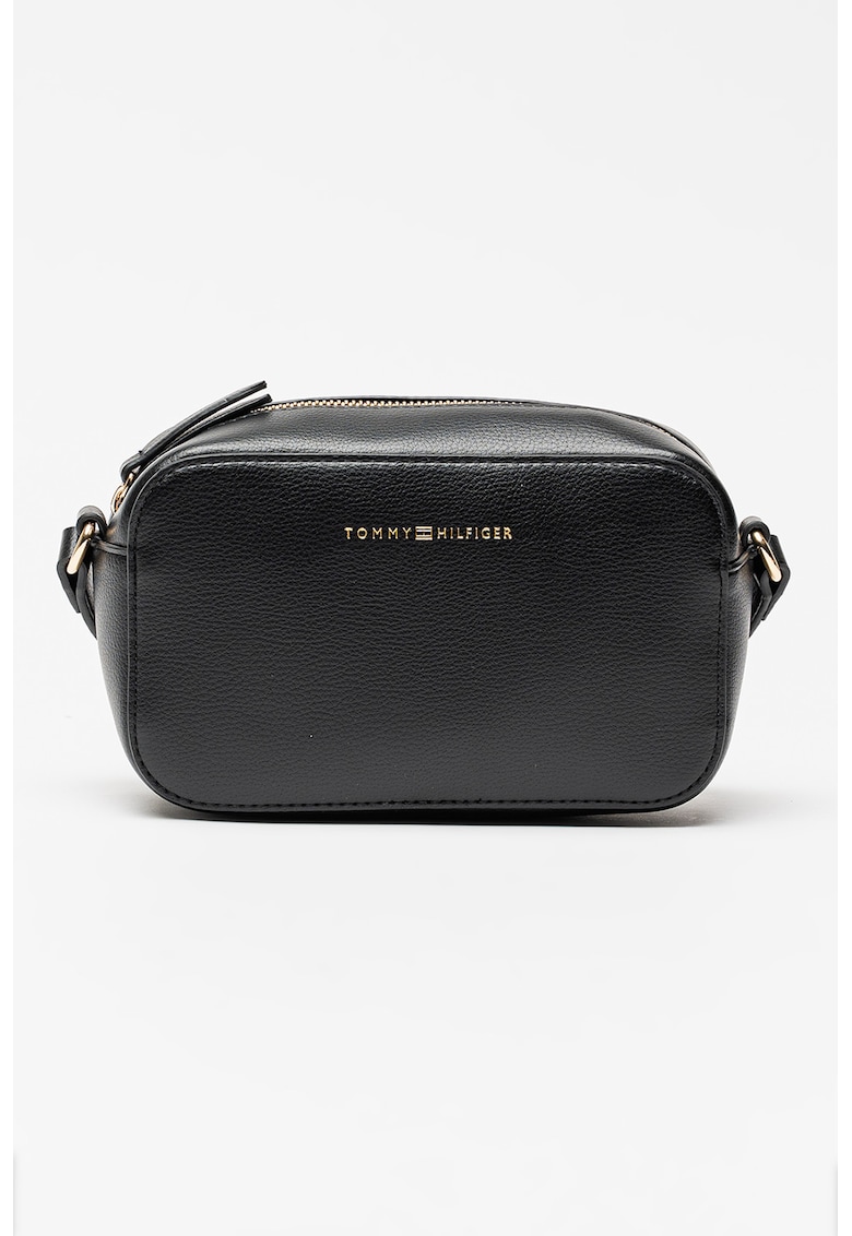 Geanta crossbody de piele ecologica - Negru