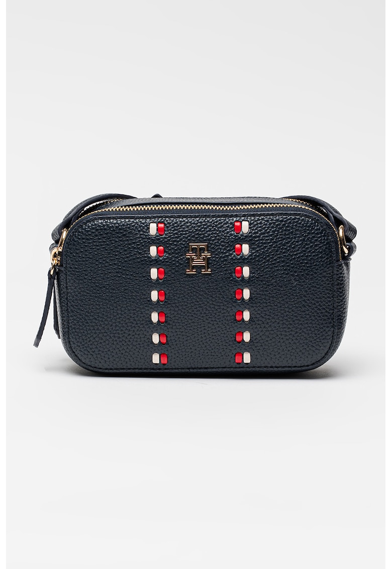 Geanta crossbody cu 2 compartimente Timeless - Rosu/Albastru ultramarin