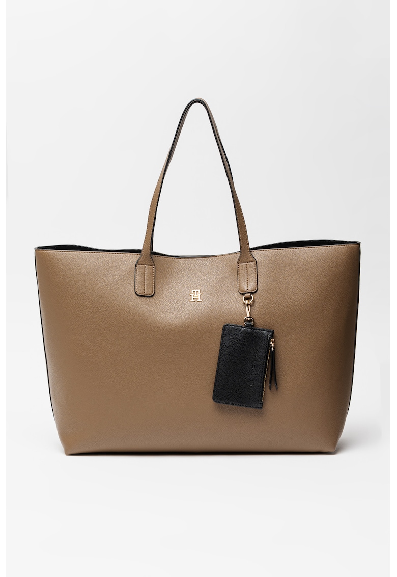 Geanta shopper cu breloc detasabila si etui Icon - Caramel