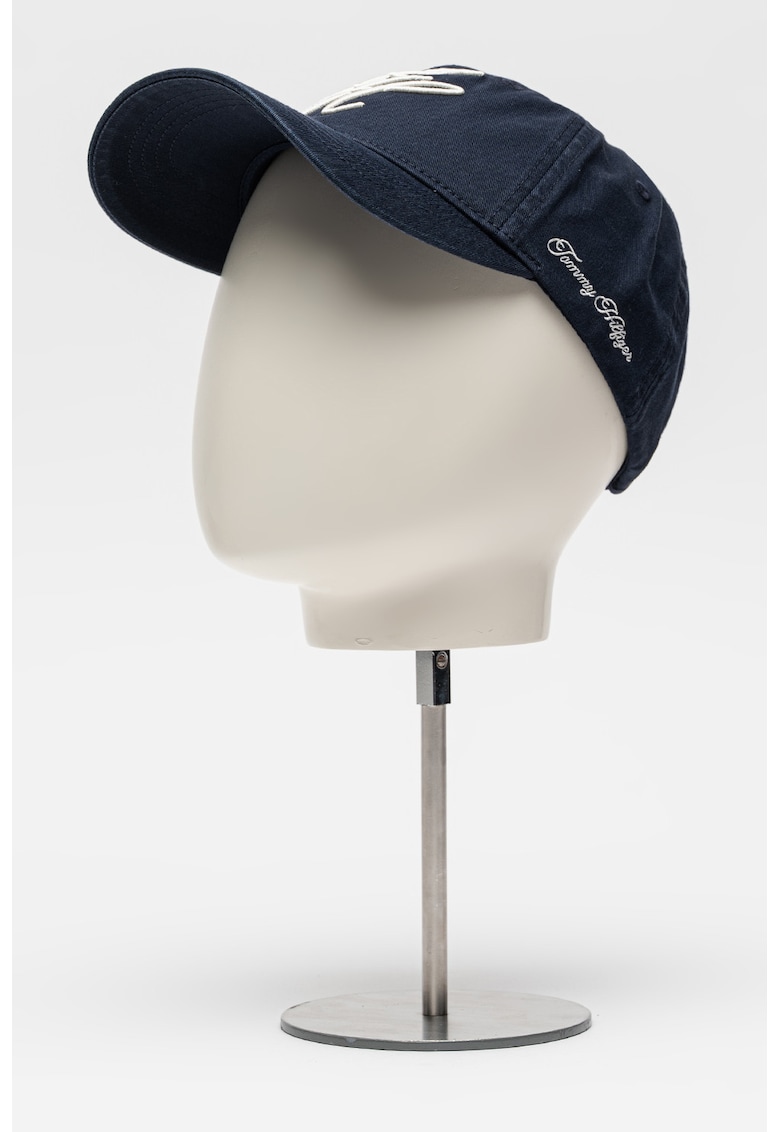 Sapca de bumbac organic cu monograma brodata - Albastru ultramarin