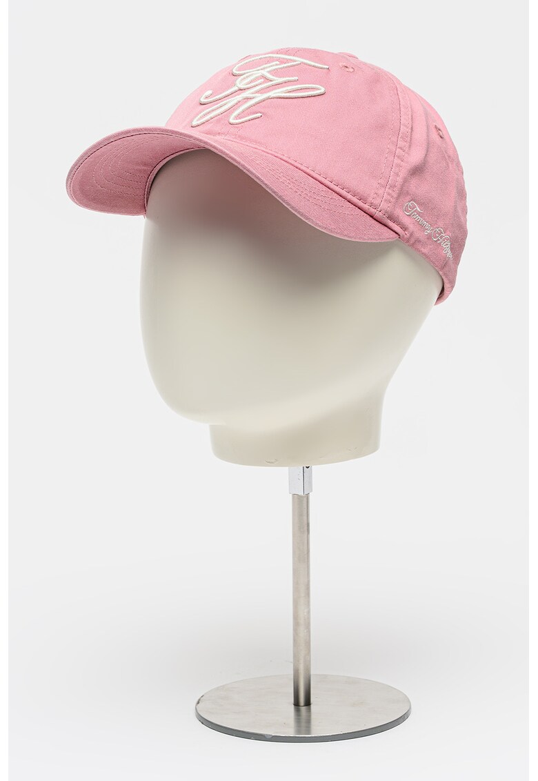 Sapca de bumbac organic cu monograma brodata - Fucsia