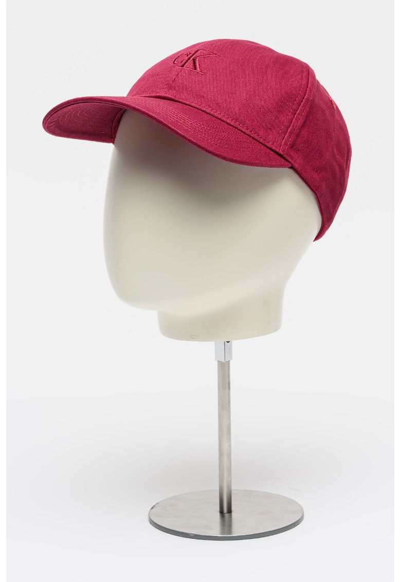 Sapca baseball din bumbac cu broderie logo - Rosu inchis