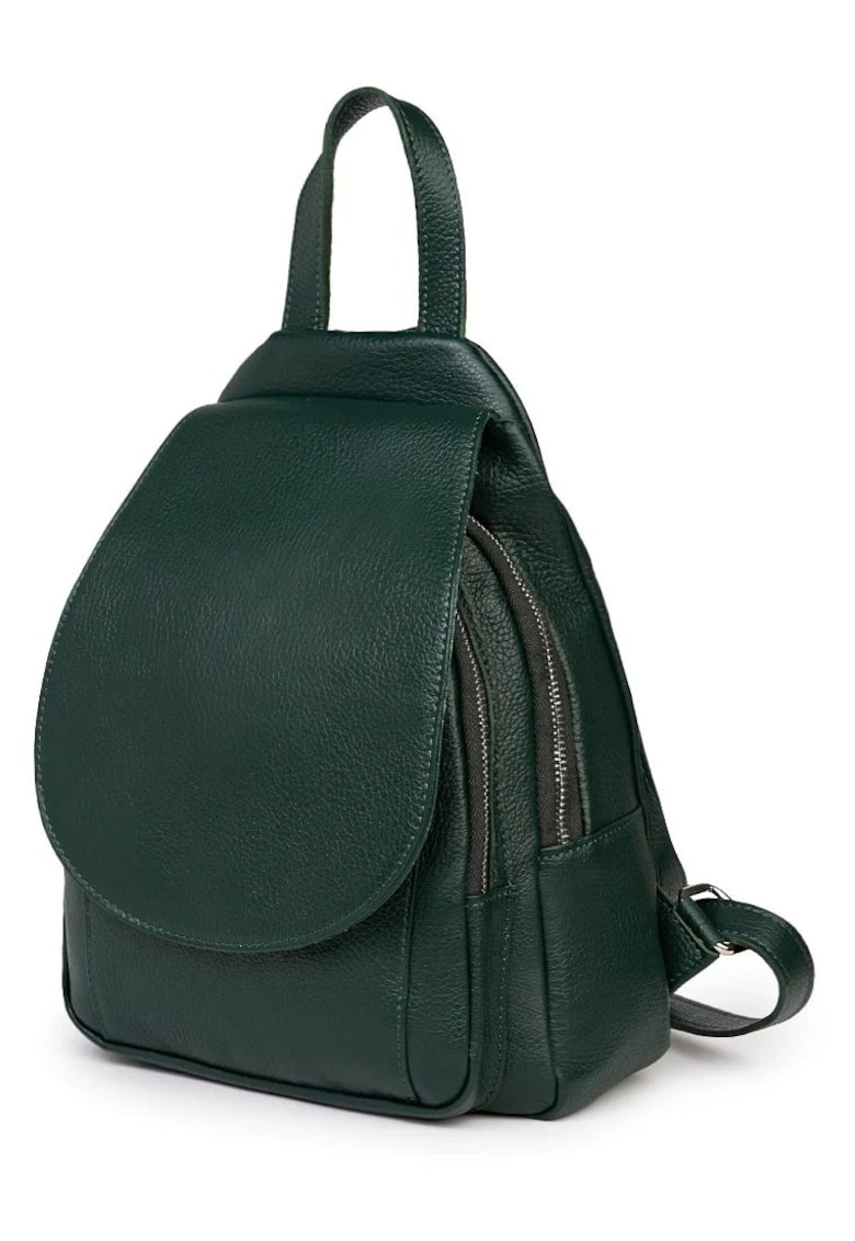 Rucsac din piele naturala Dante - Verde