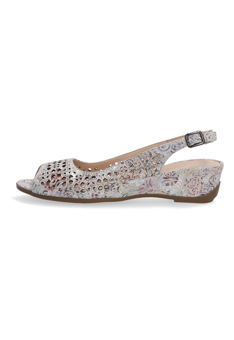 Sandale cu talpa wedge si varf rotund