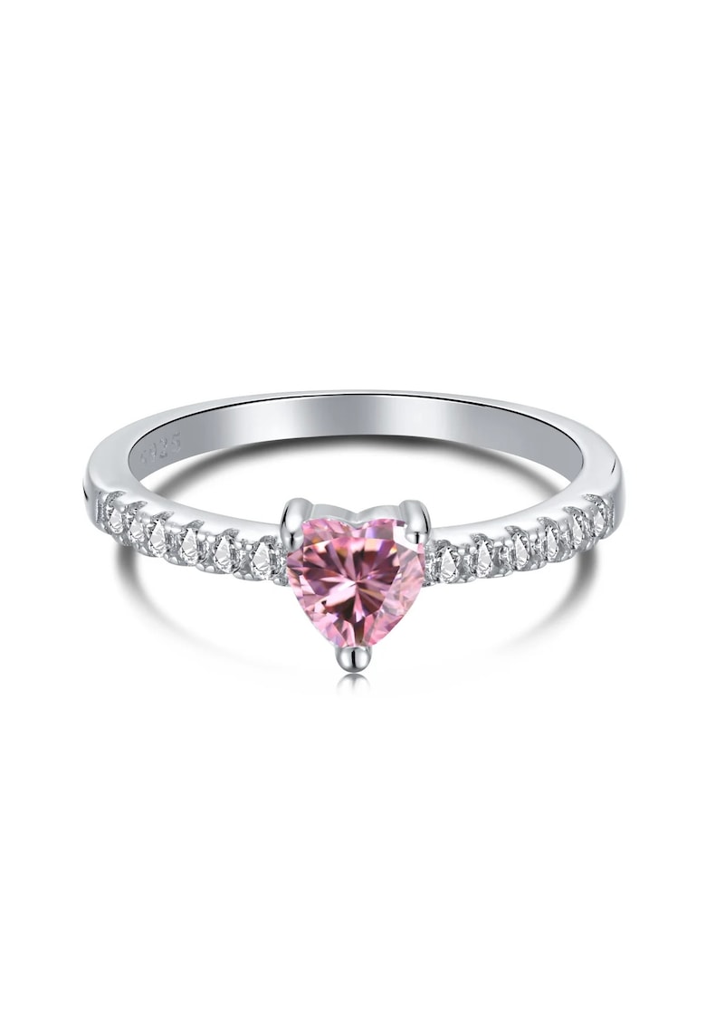 Inel Glamour din Argint cu Zirconiu Roz - pentru femei -