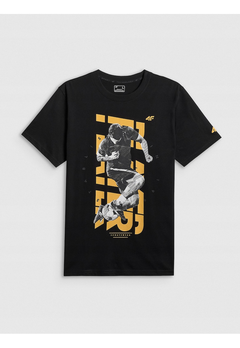 Tricou barbat negru - bumbac - Negru