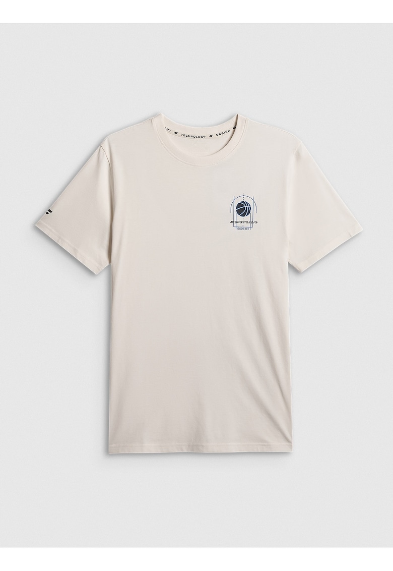 Tricou barbati bej - bumbac - cu imprimeu