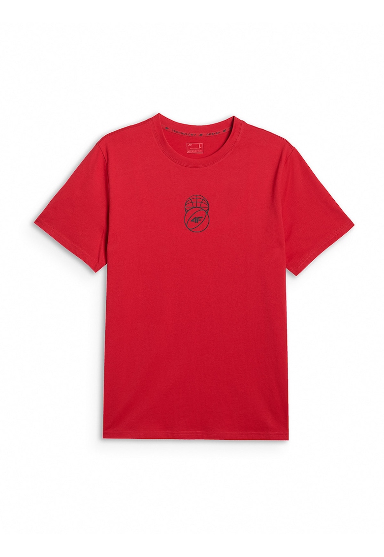 Tricou barbati - bumbac - rosu - regular - cu imprimeu