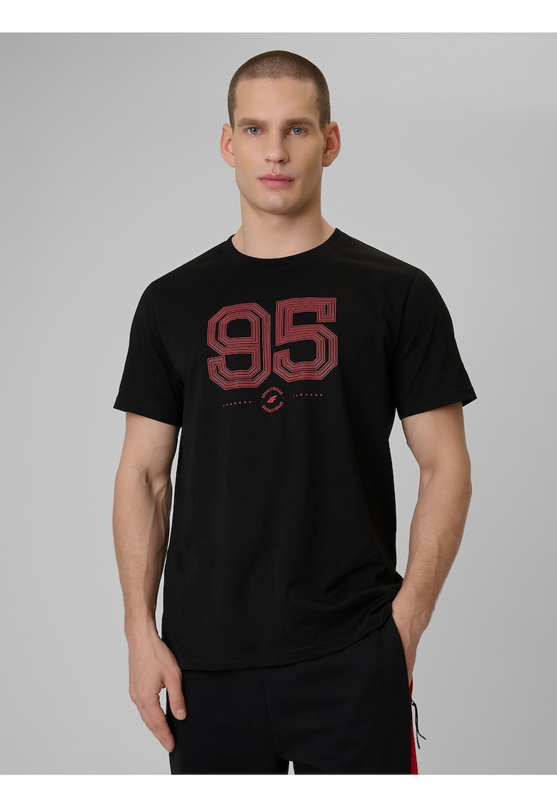 Tricou barbat negru - bumbac - regular - confortabil