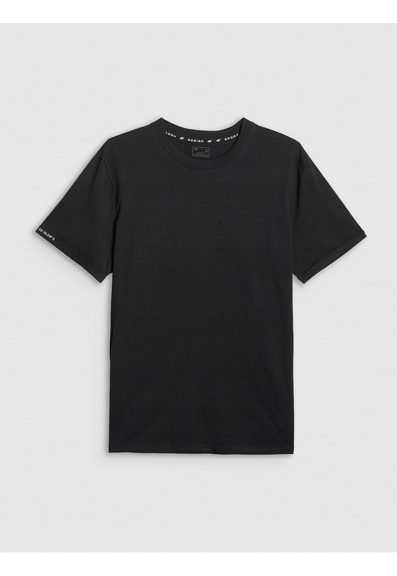 Tricou barbati negru - regular - din bumbac