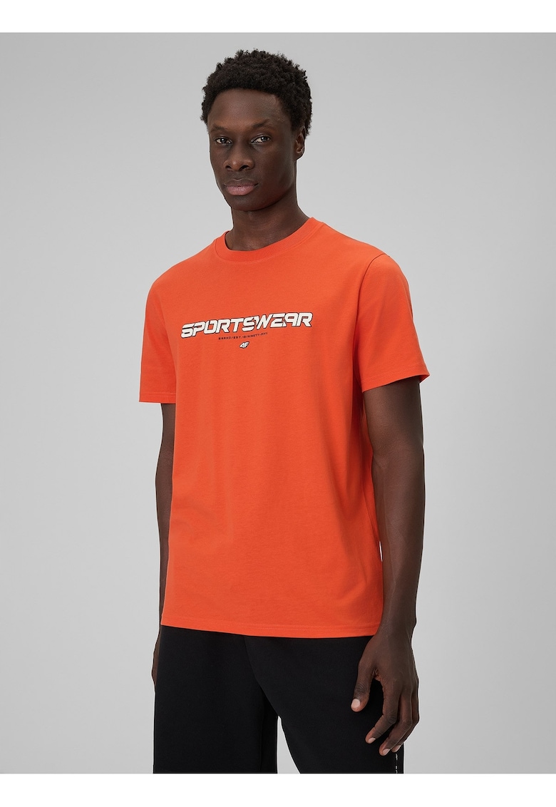 Tricou barbati bumbac - portocaliu - regular - confortabil