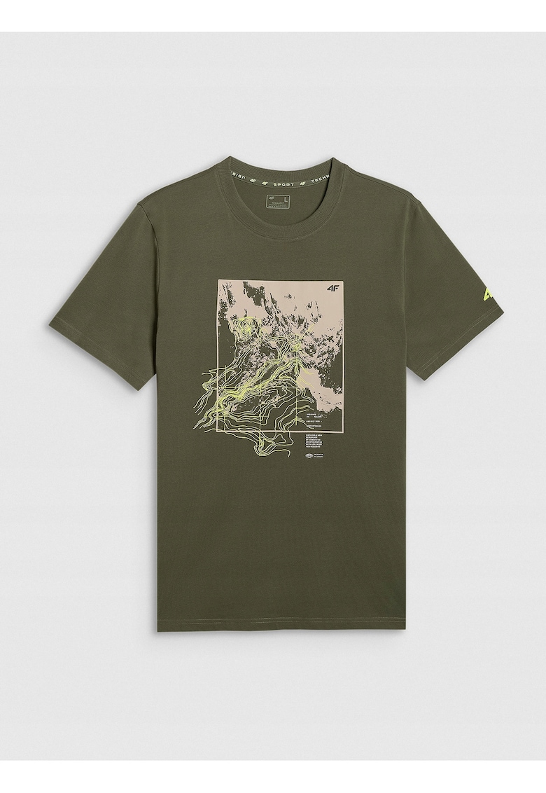 Tricou barbati - khaki - bumbac - regular - confortabil