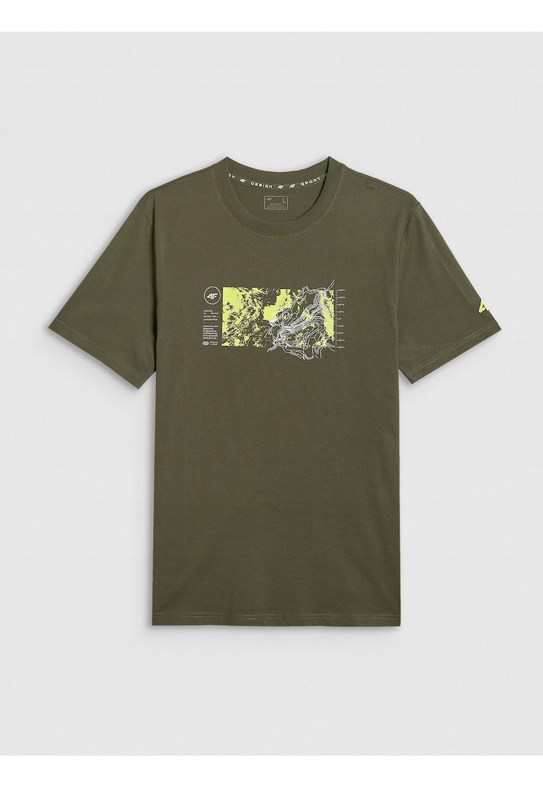 Tricou bumbac regular gri - Kaki