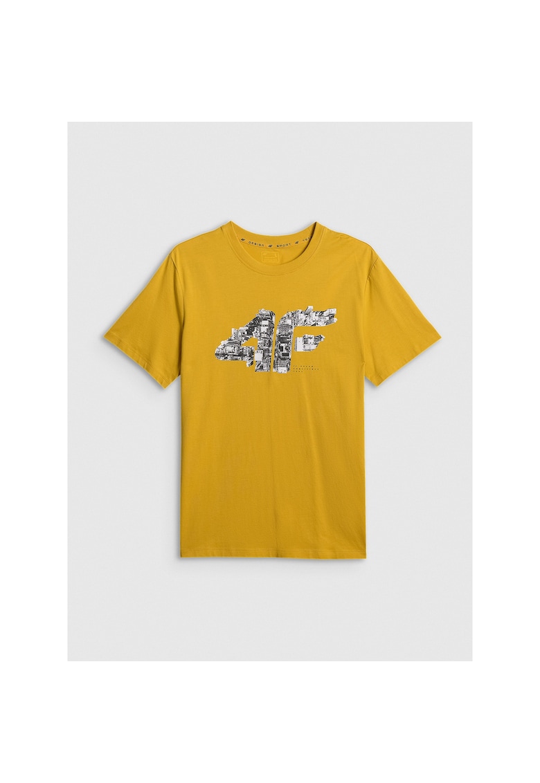 Tricou barbati galben regular - usor - decolteu rotund - pentru sportstyle