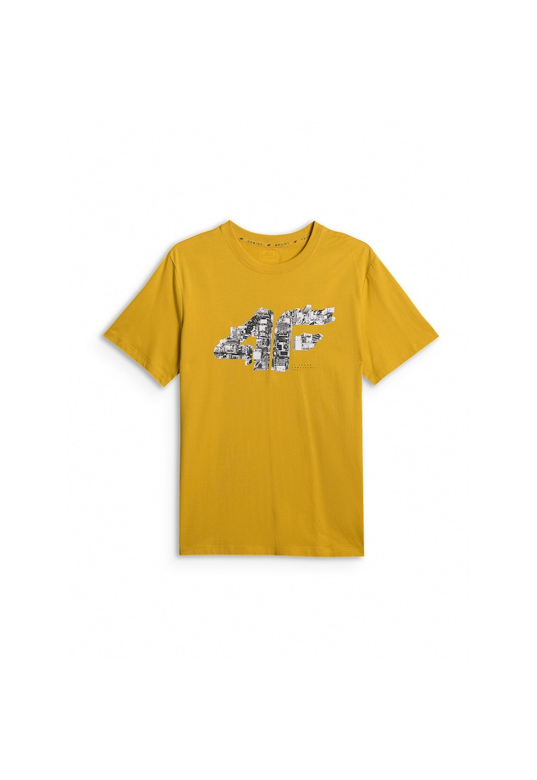 Tricou barbati galben regular - usor - decolteu rotund - pentru sportstyle