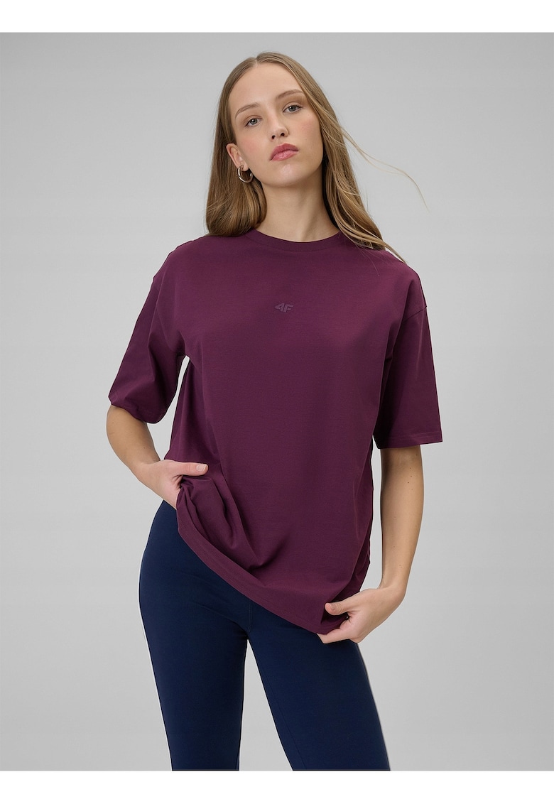Tricou dama visiniu - din bumbac