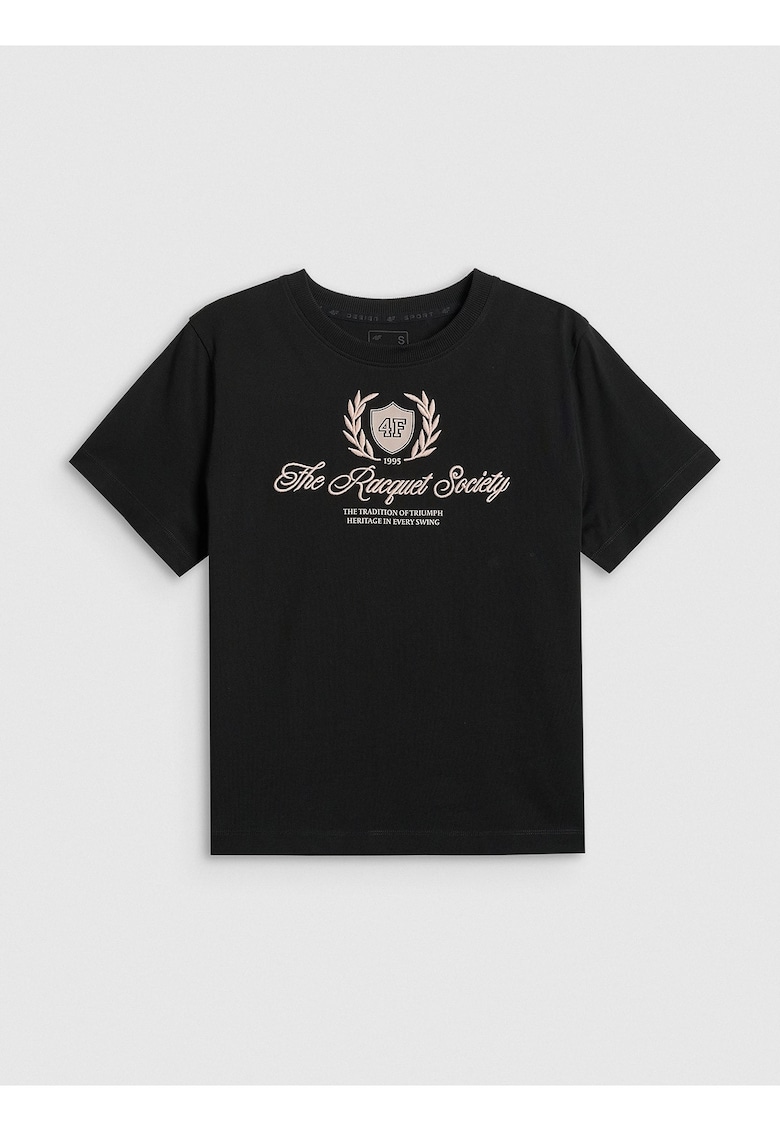 Tricou dama negru - bumbac - 65487 - Negru