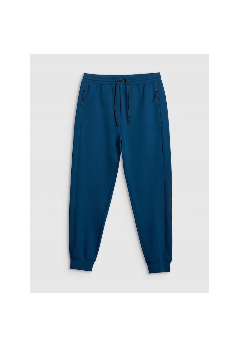 Pantaloni sport barbati - joggeri regulari - turcoaz - cu buzunare