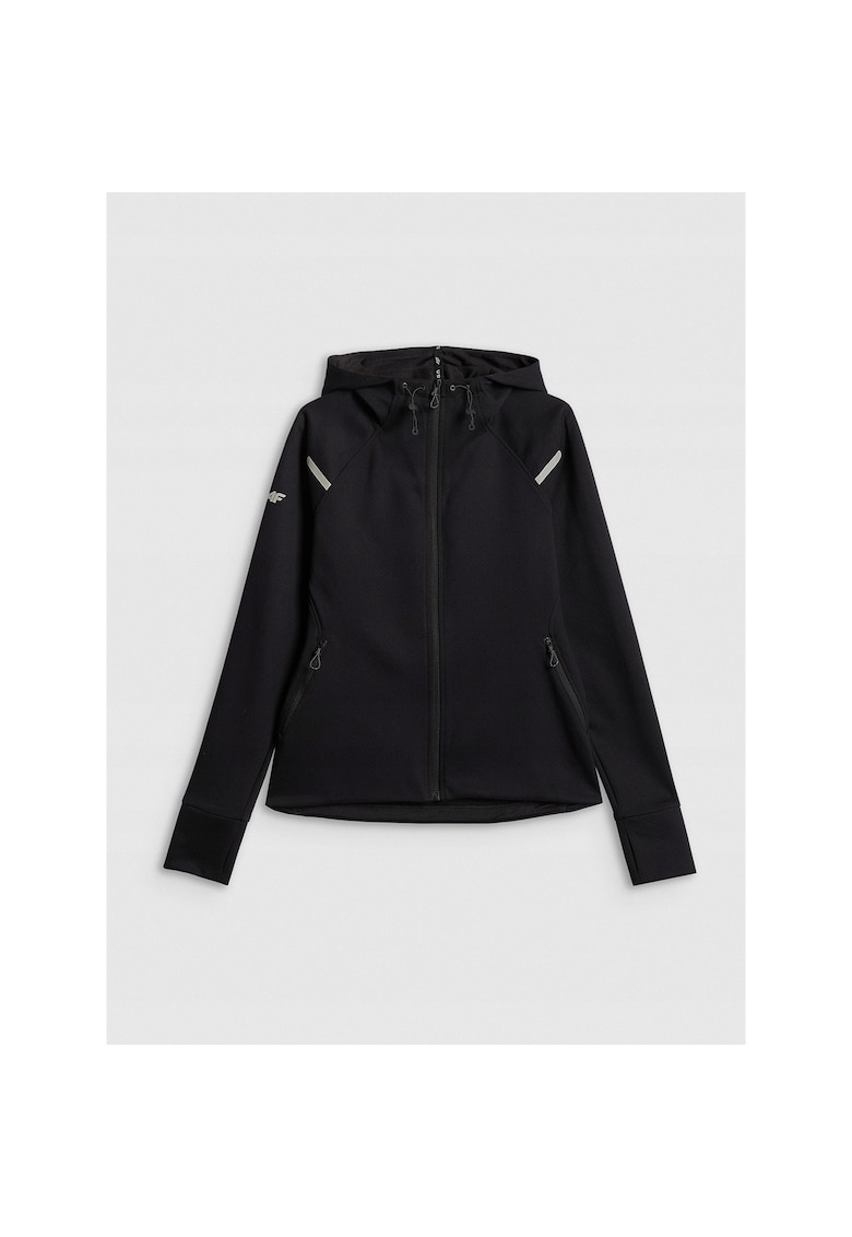 Hanorac sport dama - slim - negru - cu gluga