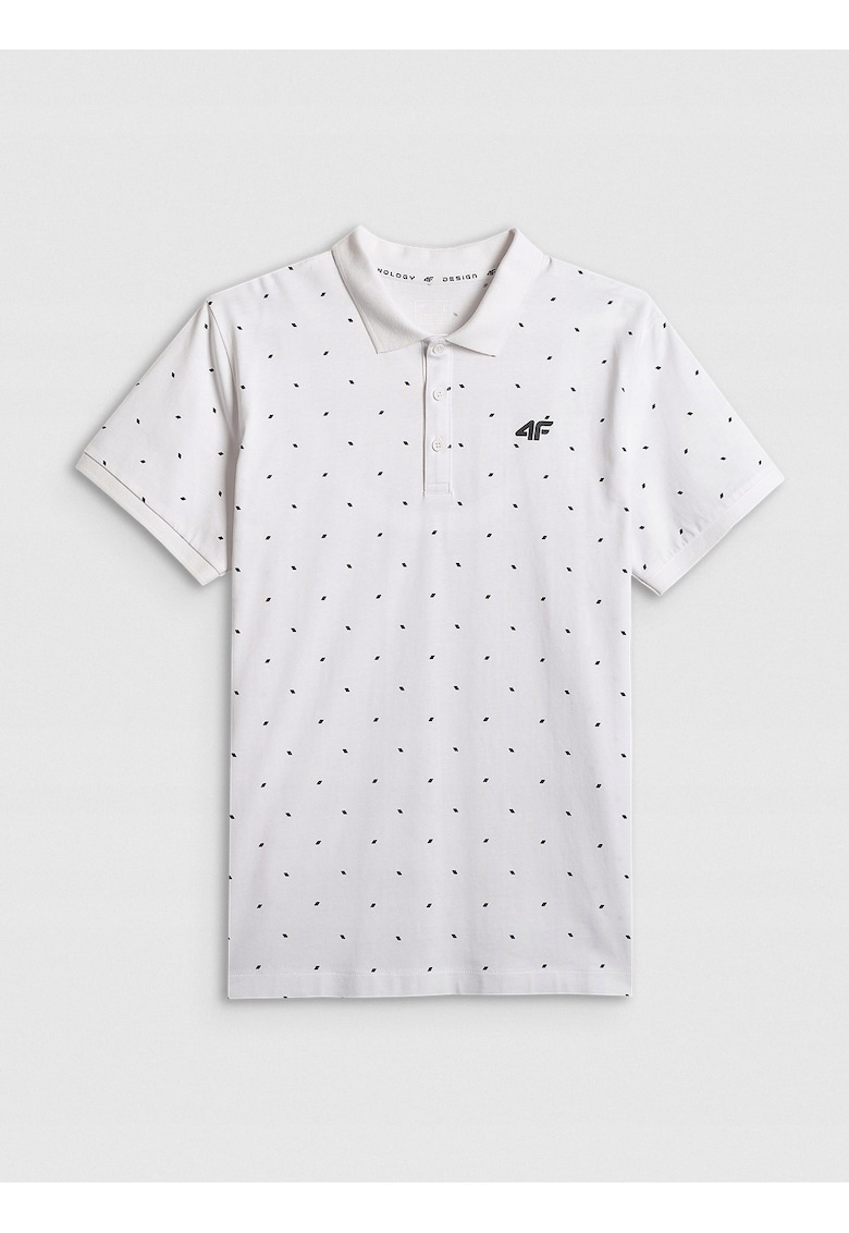 Tricou polo barbat alb - bumbac - regular