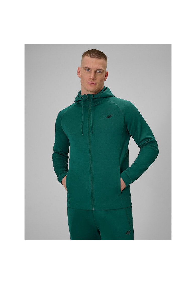 Hanorac sport barbati verde - tehnologie 4F Dry