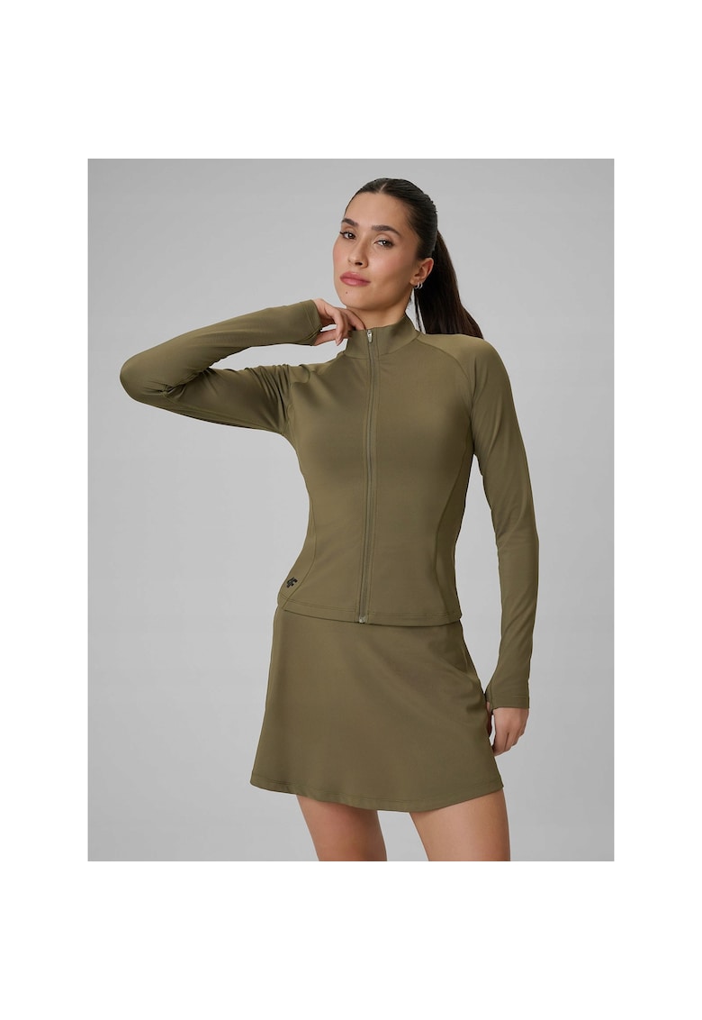 Hanorac sport dama - slim - verde masliniu - uscare rapida